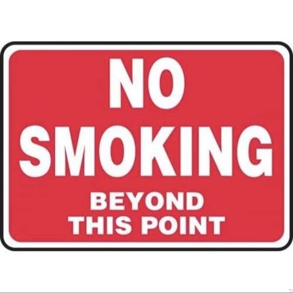 Accuform Safety Sign NO SMOKING BEYOND THIS MSMG510XL MSMG510XL - main